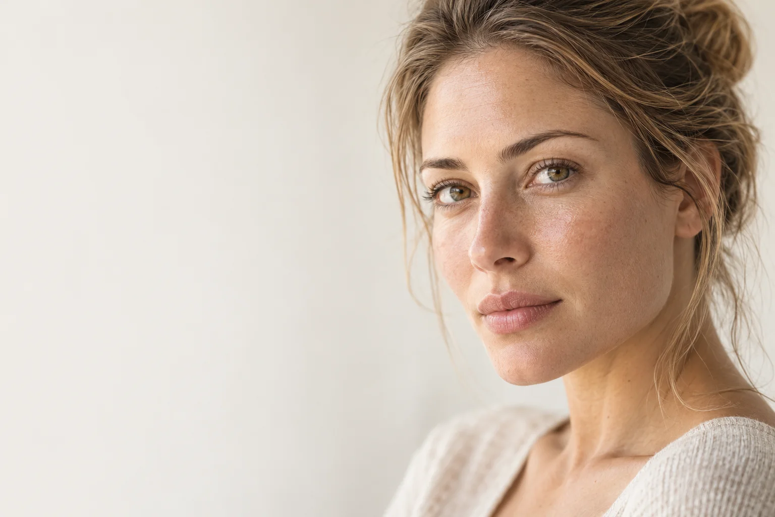 Editorial portrait illustration of a woman in natural light
